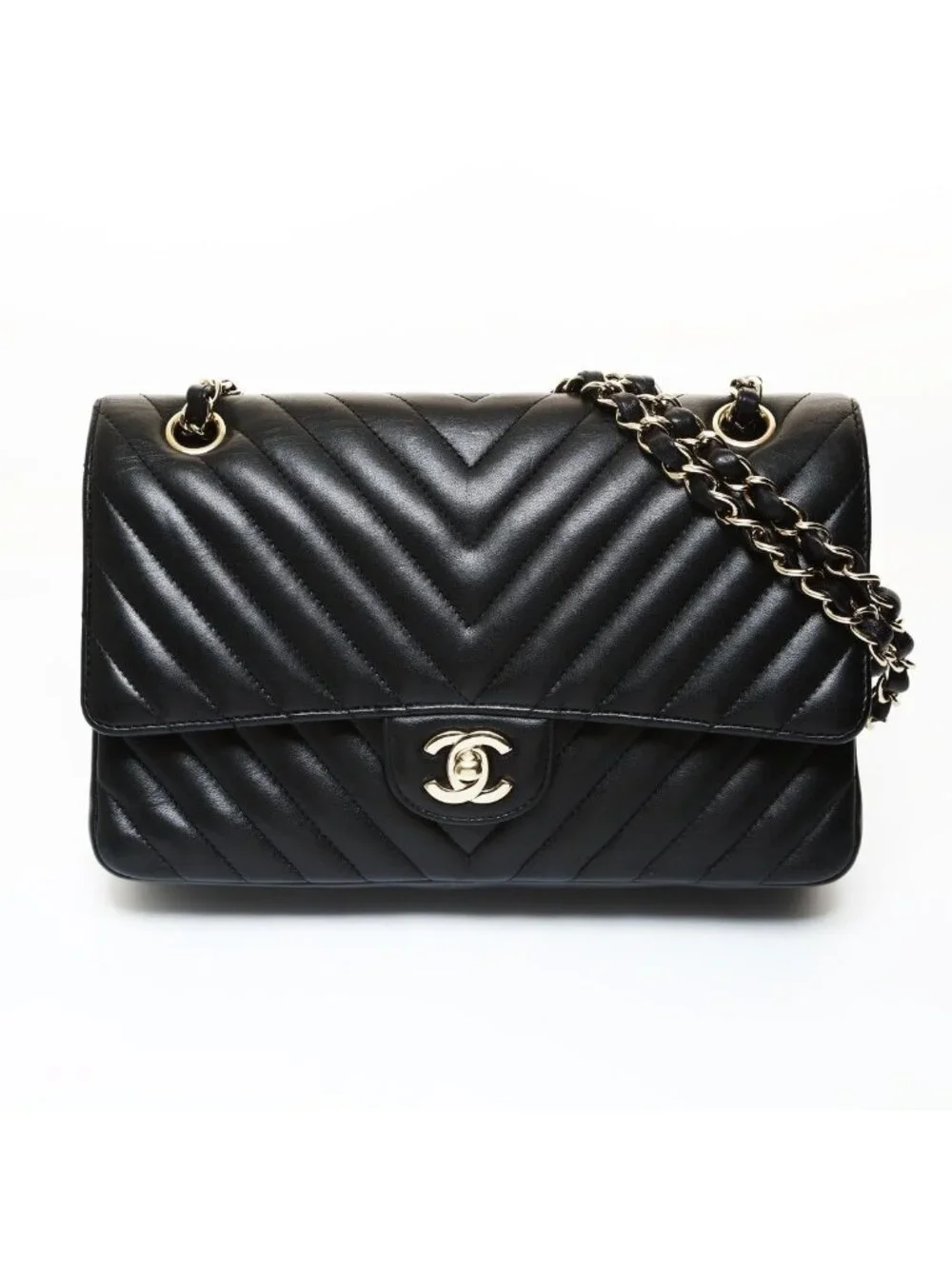 Chanel Shoulder Bag Chez Blanc CC Logo Double Flap